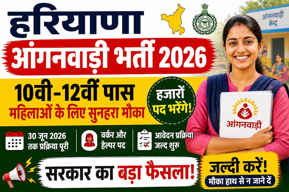 Haryana Anganwadi Recruitment 2026 Big Update apply form